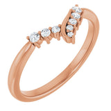 14K Rose Gold 1/8 CTW Lab-Grown Diamond Contour Band