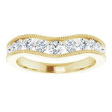 14K Yellow 3/4 CTW Lab-Grown Diamond Contour Band