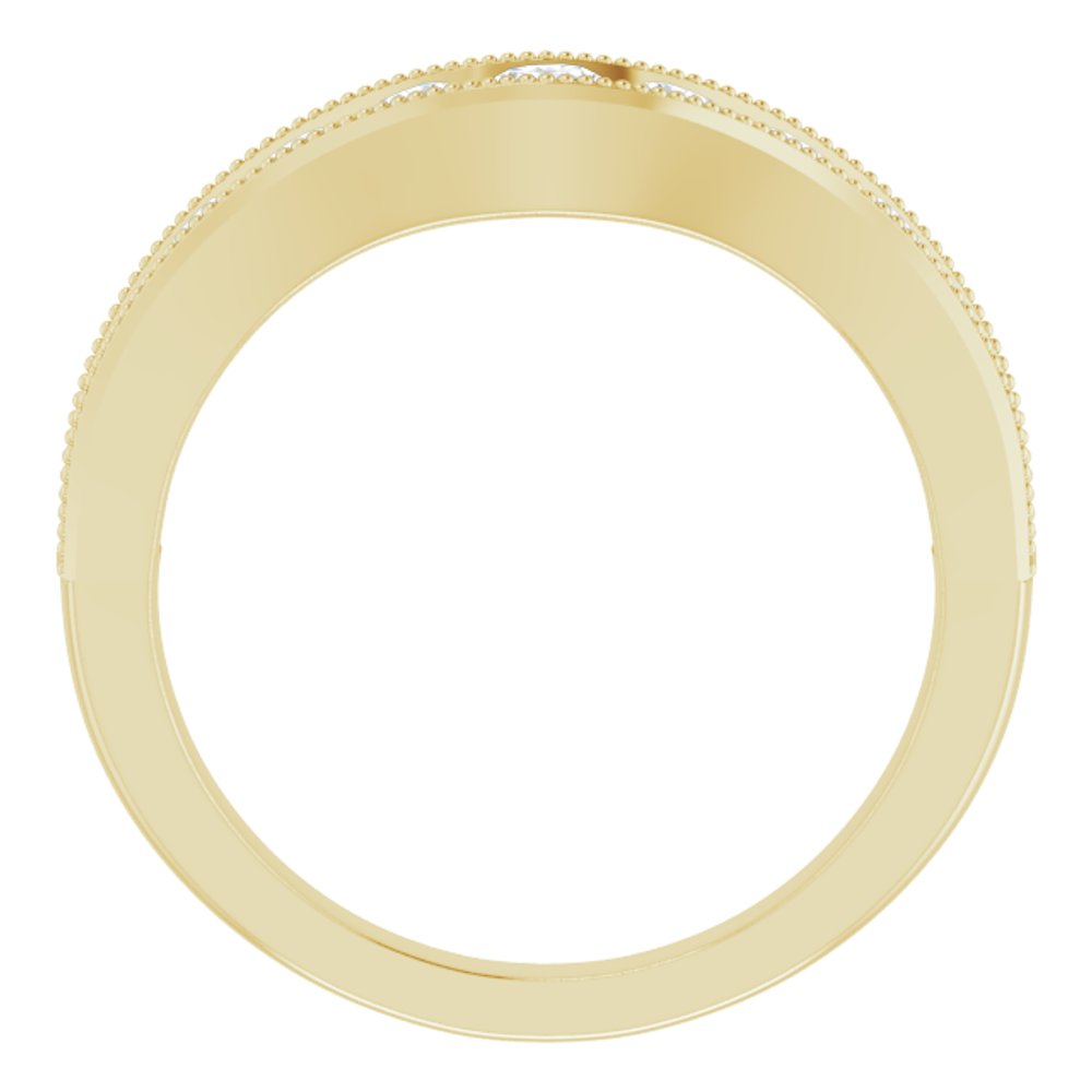 14K Yellow 3/4 CTW Lab-Grown Diamond Contour Band