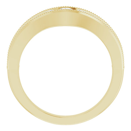 14K Yellow 3/4 CTW Lab-Grown Diamond Contour Band