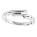 14K White Bypass Ring