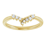 14K Yellow Gold 1/8 CTW Natural Diamond Contour Band