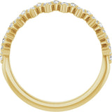 14K Yellow 3/8 CTW Natural Diamond Anniversary Band