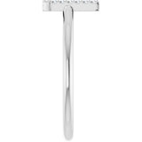 14K White .04 CTW Natural Diamond Initial L Ring