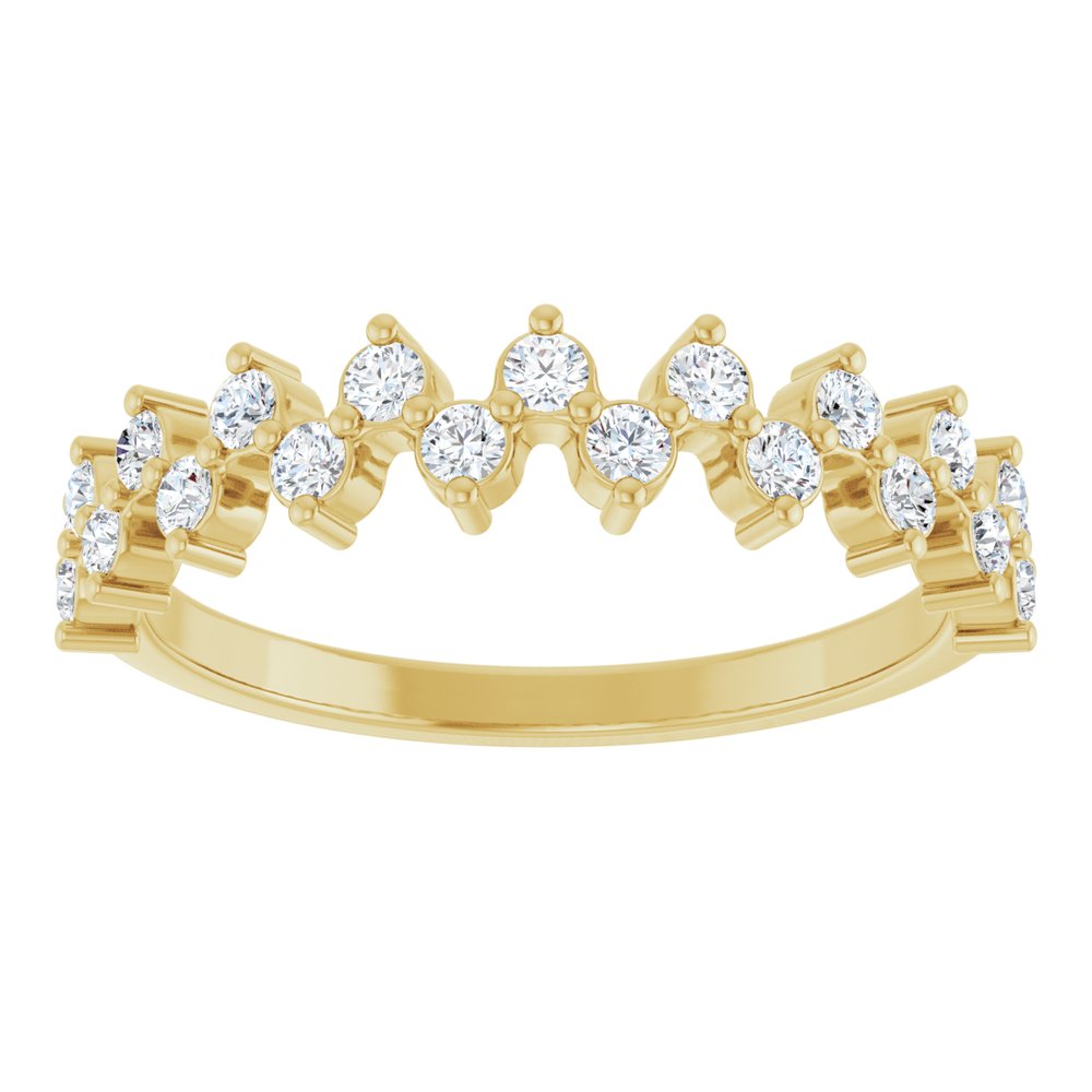 14K Yellow 3/8 CTW Natural Diamond Anniversary Band