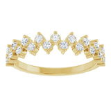 14K Yellow 3/8 CTW Natural Diamond Anniversary Band
