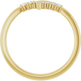 14K Yellow Gold 1/8 CTW Natural Diamond Contour Band