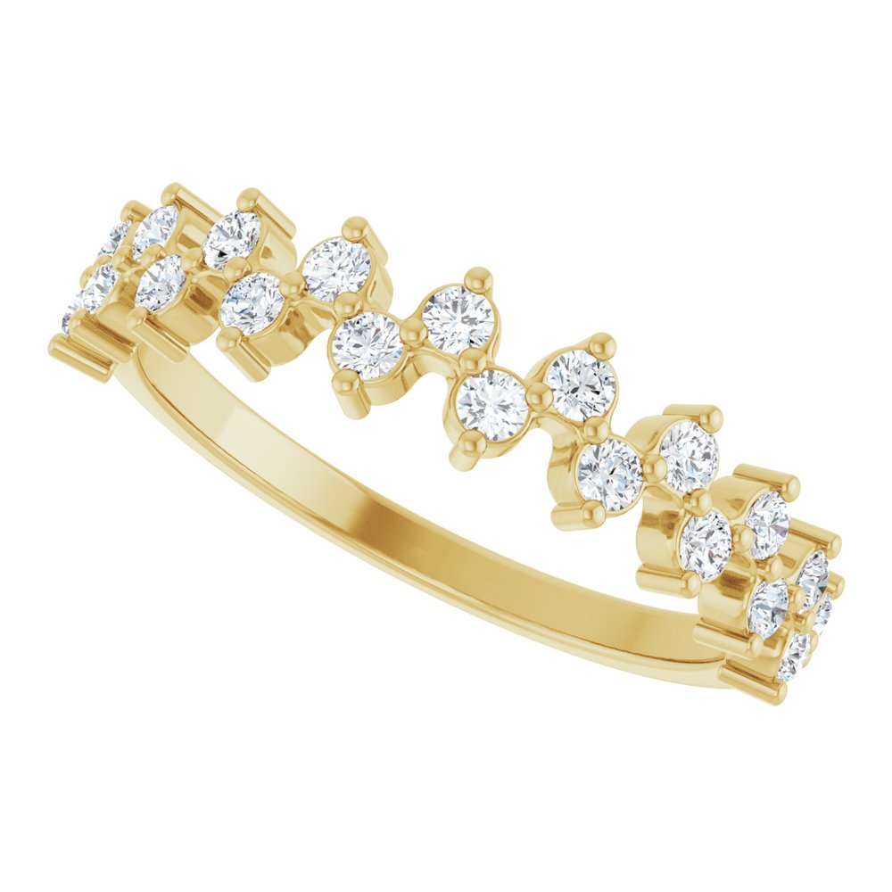 14K Yellow 3/8 CTW Natural Diamond Anniversary Band