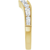 14K Yellow 3/4 CTW Lab-Grown Diamond Contour Band