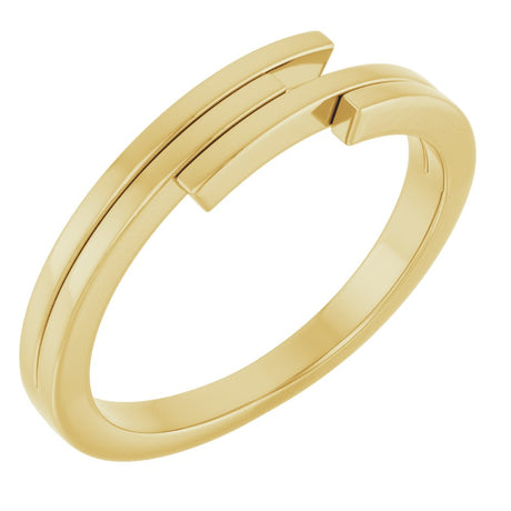 14K Yellow Bypass Ring