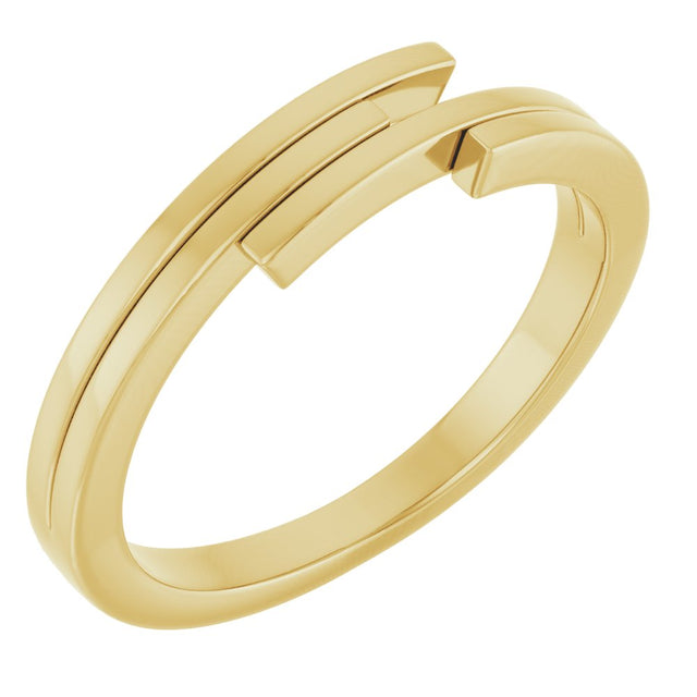 14K Yellow Bypass Ring