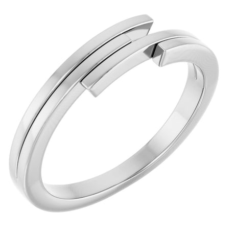 14K White Bypass Ring