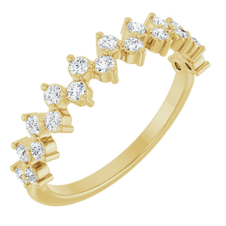 14K Yellow 3/8 CTW Natural Diamond Anniversary Band