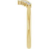 14K Yellow Gold 1/8 CTW Natural Diamond Contour Band