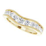 14K Yellow 3/4 CTW Lab-Grown Diamond Contour Band