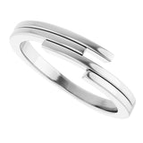 14K White Bypass Ring