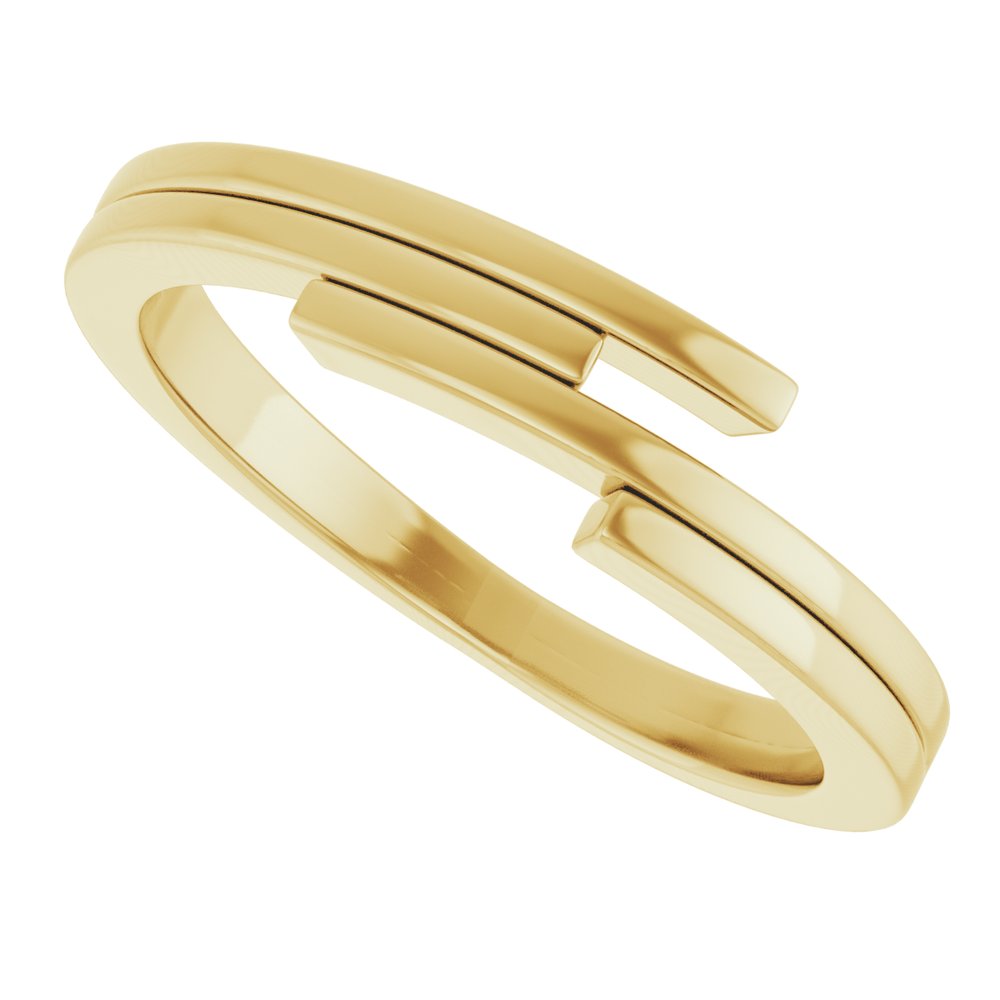 14K Yellow Bypass Ring