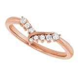 14K Rose Gold 1/8 CTW Lab-Grown Diamond Contour Band