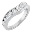 14K White 3/4 CTW Natural Diamond Contour Band
