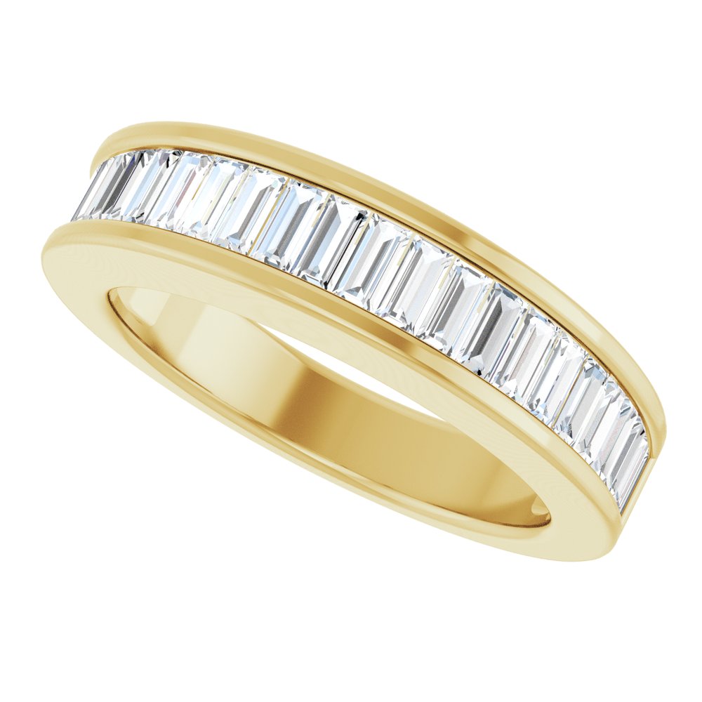14K Yellow 1 CTW Natural Diamond Anniversary Band Size 7