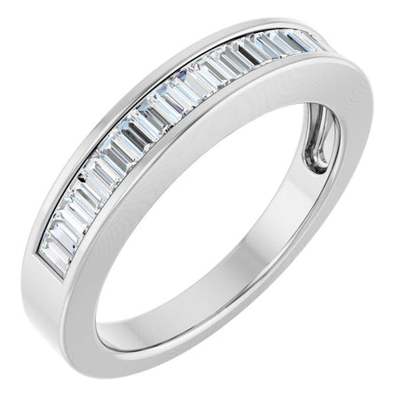 14K White 1/2 CTW Natural Diamond Anniversary Band