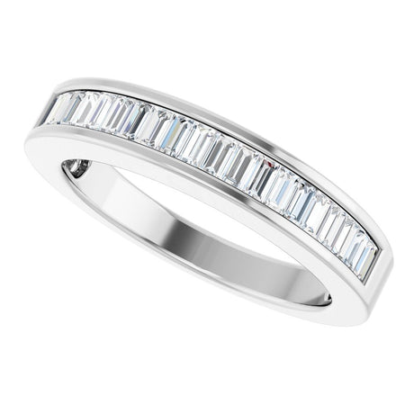 14K White Gold 1/2 CTW Natural Diamond Anniversary Band