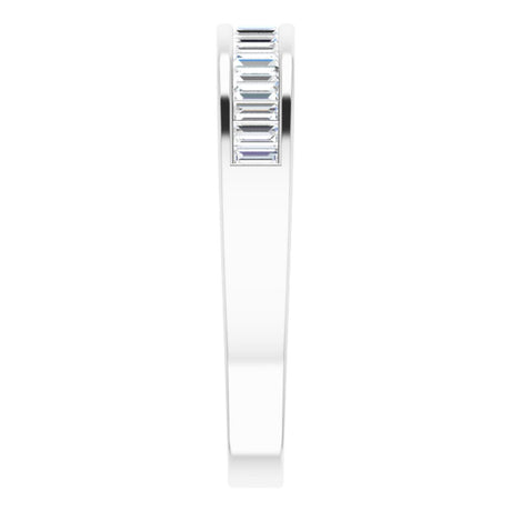 14K White Gold 1/2 CTW Natural Diamond Anniversary Band