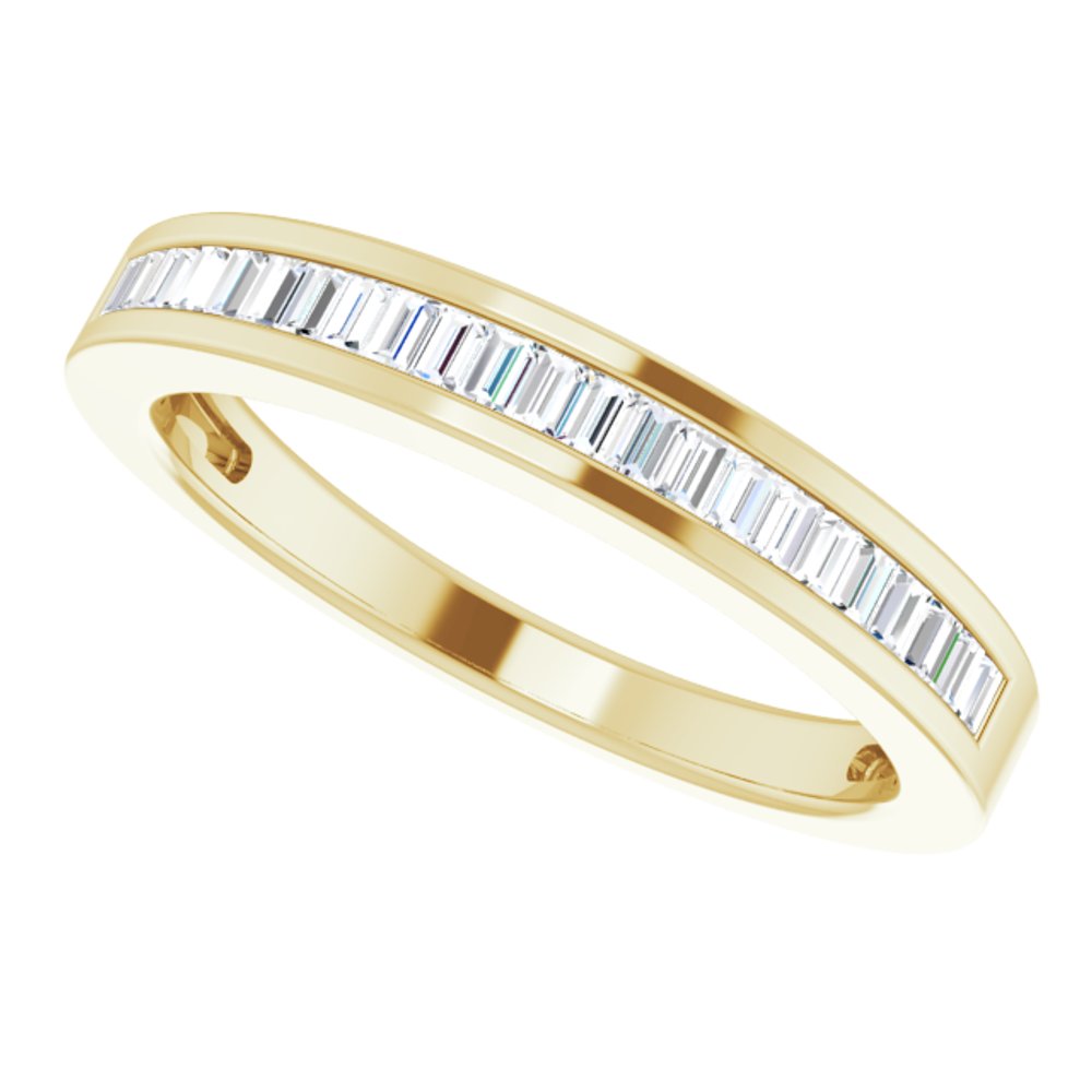 14K Yellow 1/4 CTW Natural Diamond Anniversary Band