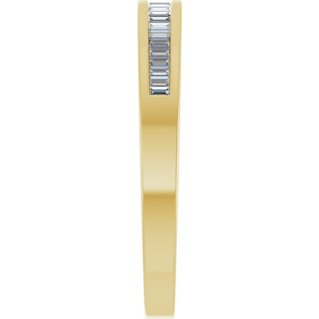 14K Yellow 1/4 CTW Natural Diamond Anniversary Band