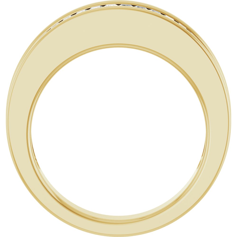 14K Yellow 1 CTW Natural Diamond Anniversary Band Size 7