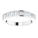 14K White 1/2 CTW Natural Diamond Anniversary Band