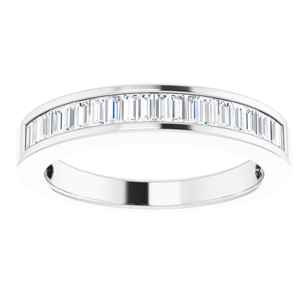 14K White 1/2 CTW Natural Diamond Anniversary Band