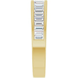 14K Yellow 1 CTW Natural Diamond Anniversary Band Size 7