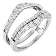 14K White 1 CTW Lab-Grown Diamond Ring Guard