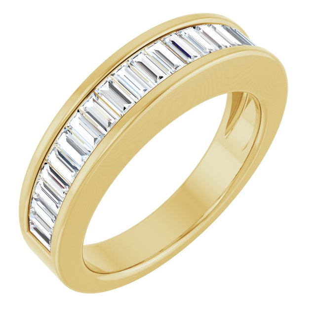 14K Yellow 1 CTW Natural Diamond Anniversary Band Size 7