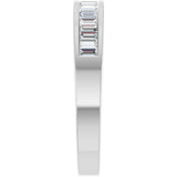 14K White Gold 1/2 CTW Natural Diamond Anniversary Band