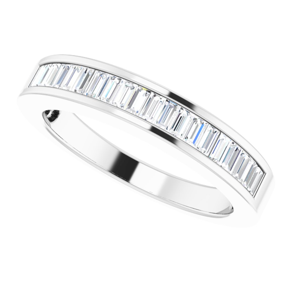 14K White 1/2 CTW Natural Diamond Anniversary Band