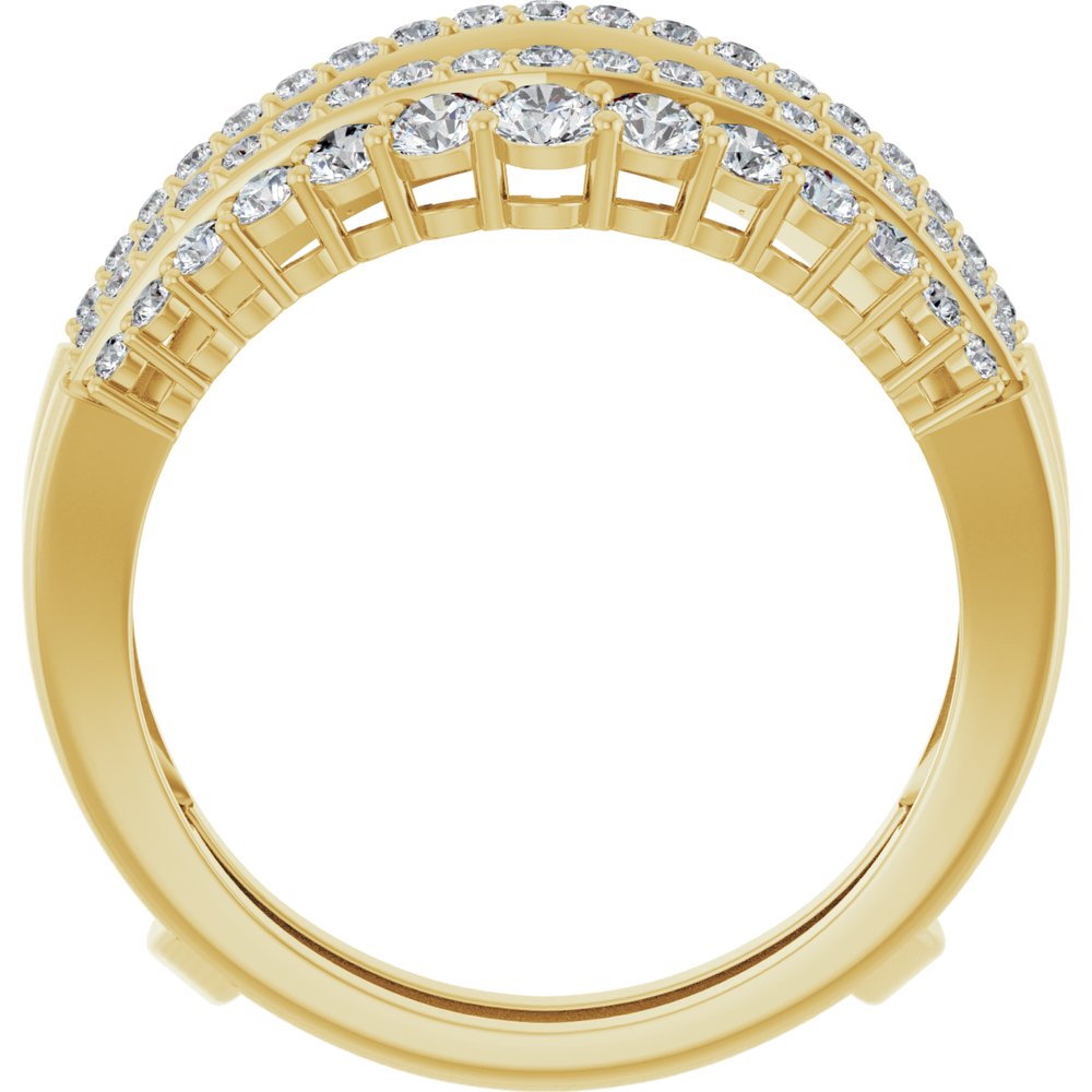 14K Yellow 1 CTW Natural Diamond Ring Guard