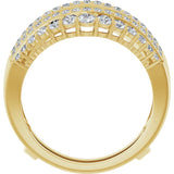 14K White 1 CTW Natural Diamond Ring Guard