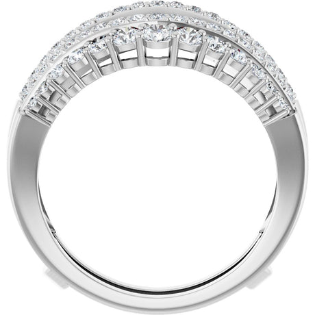 14K White Gold 1 CTW Lab-Grown Diamond Ring Guard