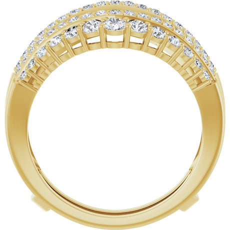 14K Yellow 1 CTW Natural Diamond Ring Guard
