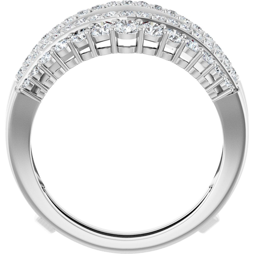 14K White 1 CTW Lab-Grown Diamond Ring Guard