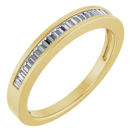 14K Yellow 1/4 CTW Natural Diamond Anniversary Band