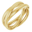 14K Yellow Gold Three-Piece Rolling Band Size 4