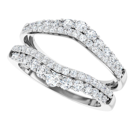 14K White 1 CTW Lab-Grown Diamond Ring Guard