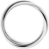14K White Gold Three-Piece Rolling Band