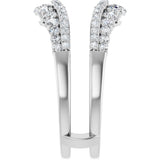 14K White Gold 1 CTW Natural Diamond Ring Guard