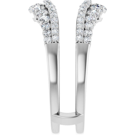 14K White Gold 1 CTW Natural Diamond Ring Guard