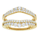 14K White 1 CTW Natural Diamond Ring Guard