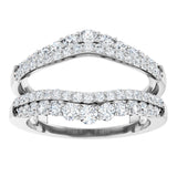 14K White Gold 1 CTW Natural Diamond Ring Guard